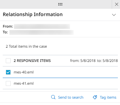 Relationship Information window.